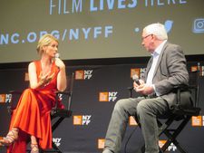 Terence Davies with his A Quiet Passion star Cynthia Nixon